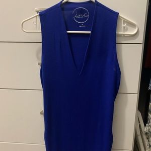 INC Blue Sleeveless Top size M